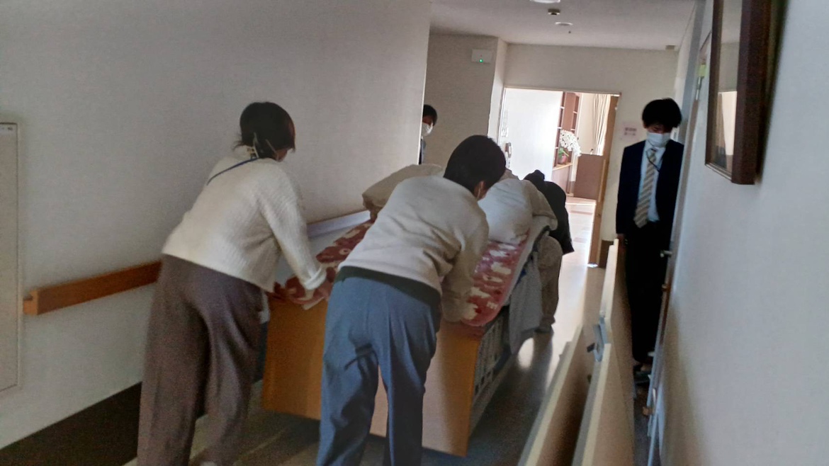 避難訓練の様子